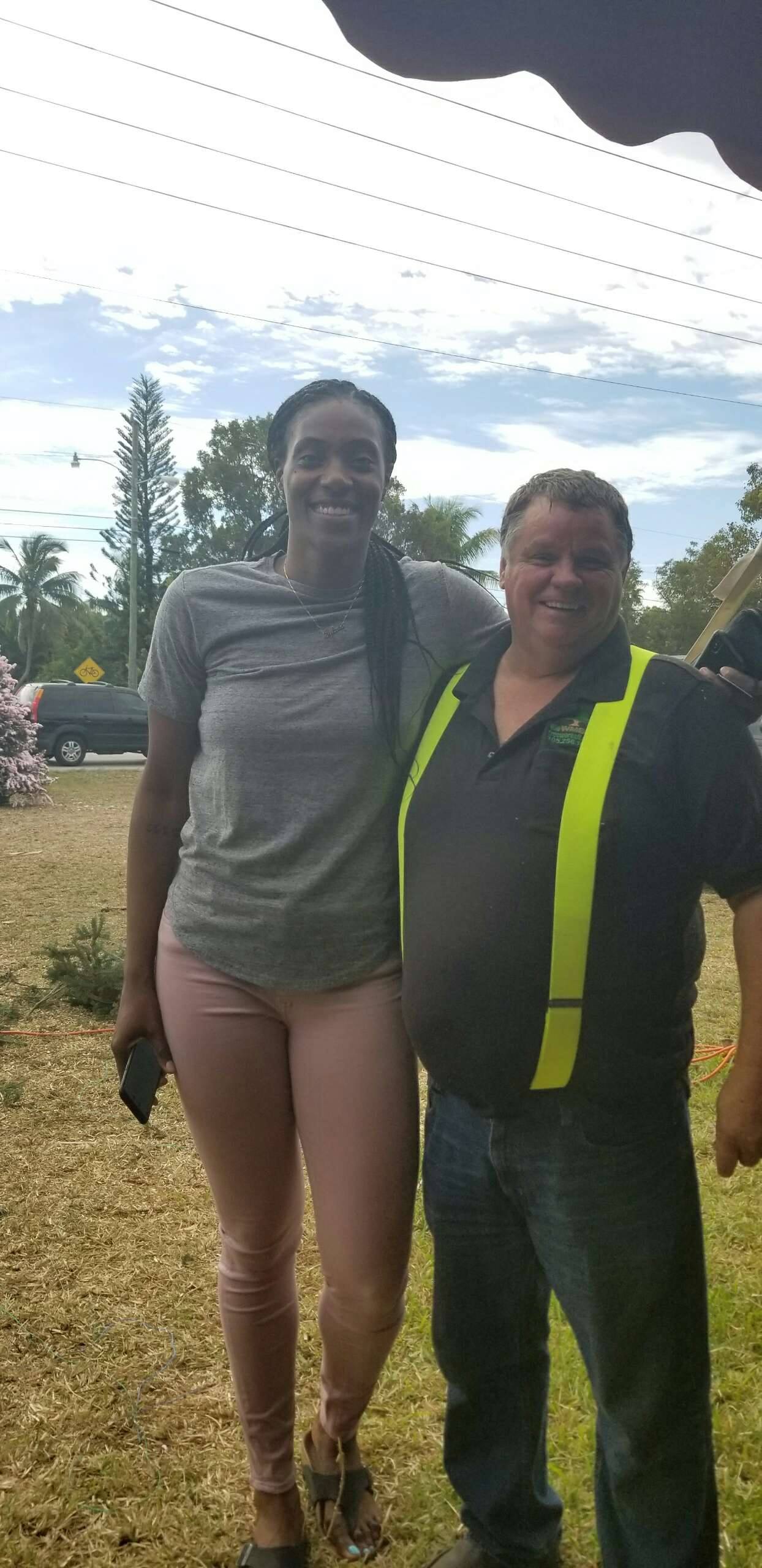 Sylvia flowers center Minnesota Lynx Getting her Christmas tree at Christmas tree fl